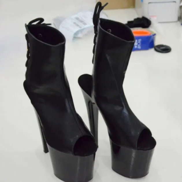 high-heeled platform shoes
