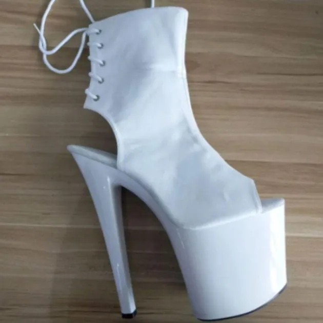 high-heeled platform shoes