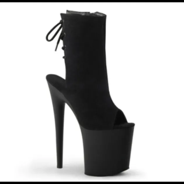 high-heeled platform shoes