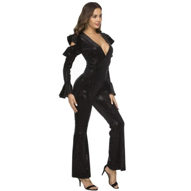 Deep V jumpsuit