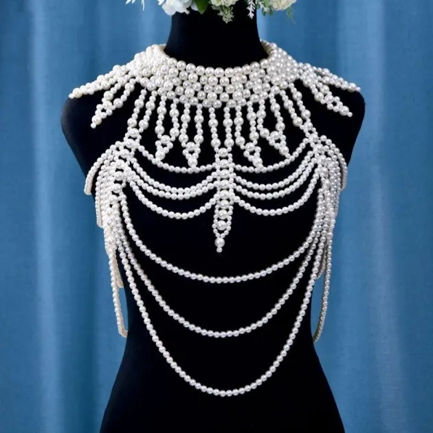 Pearl Shawl Shoulder Chain