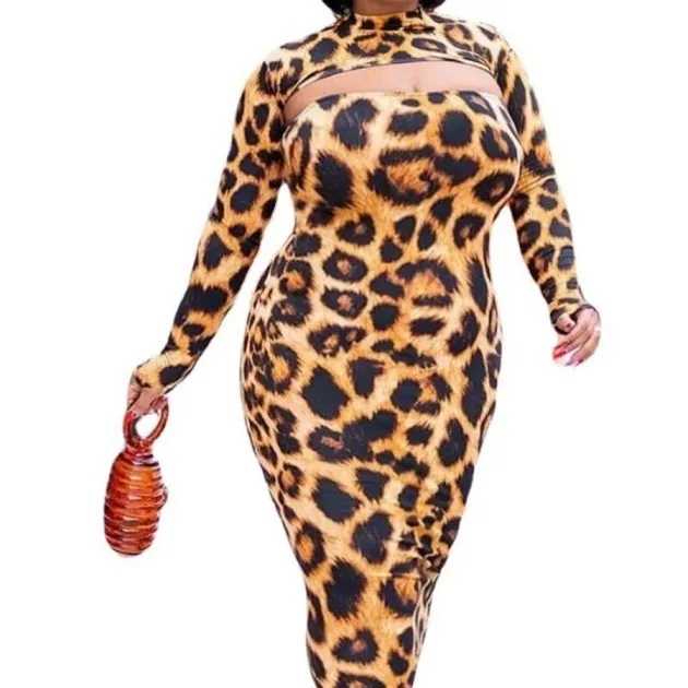 Ladies Leopard Printed Hip Skirt