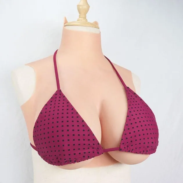 Triangle Silicone Breast Forms Drag Queen AA-GG Cup Fake Boobs CD Bra  Enhancers