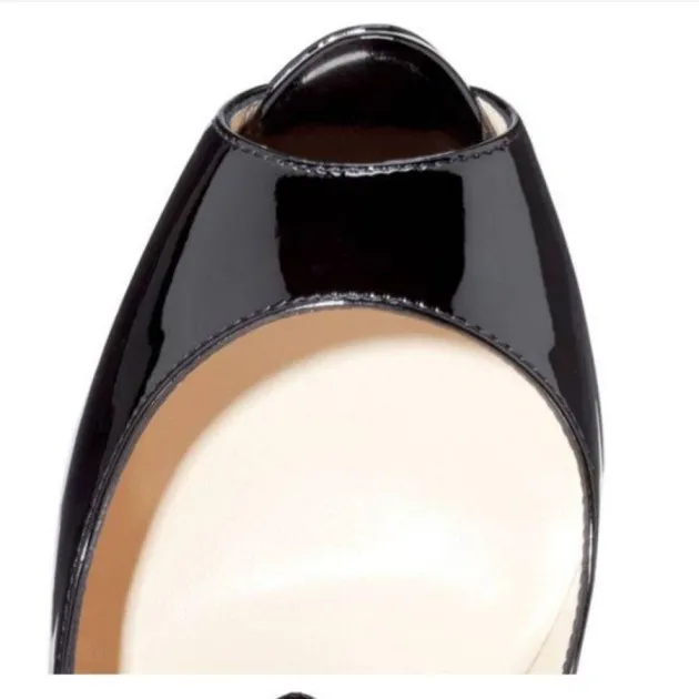 Super high heel platform fish mouth high heel patent leather Chloe