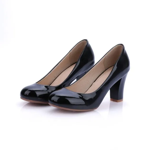 Fashion High Heel Round Head Women Single Shoes