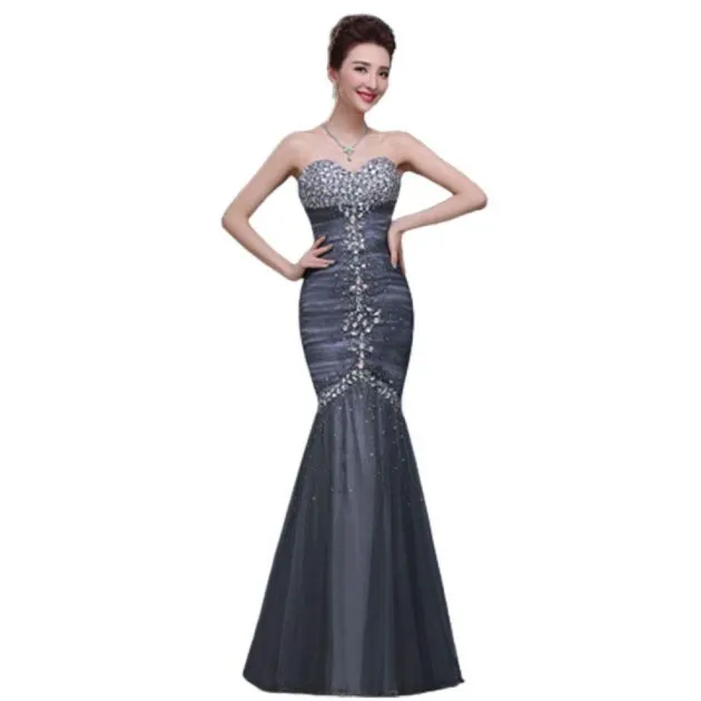 Fishtail long evening dress