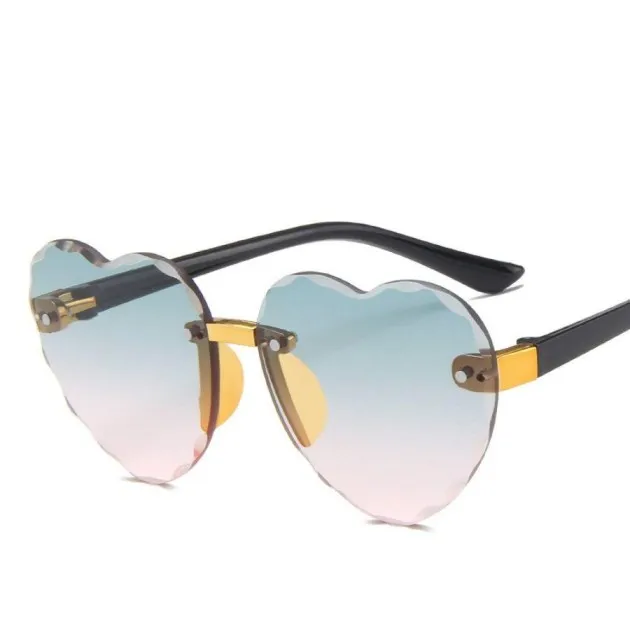 Frameless Cut-edge Love Sunglasses