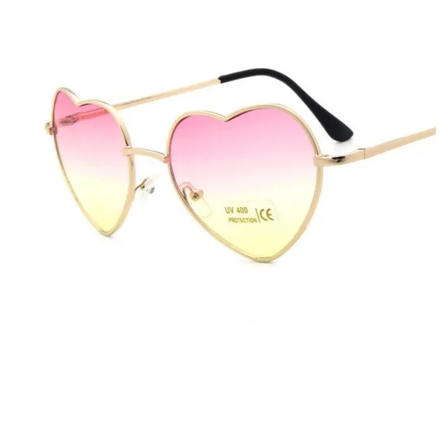 Gafas de sol de amor con degradado de color retro