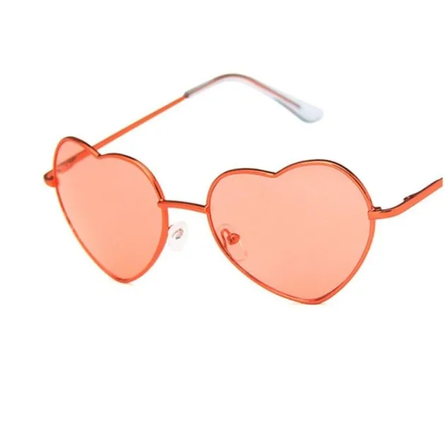 Womens Retro Color Gradient Love Sunglasses
