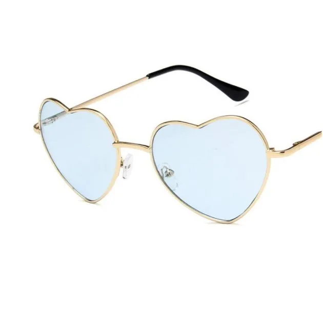 Womens Retro Color Gradient Love Sunglasses