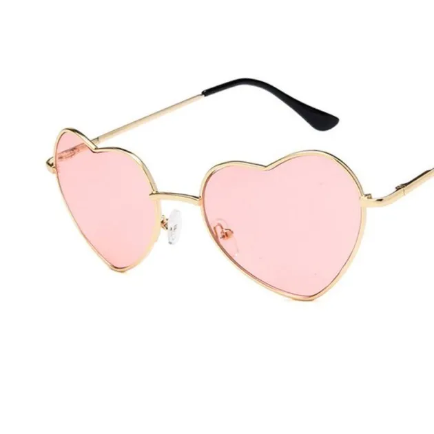 Womens Retro Color Gradient Love Sunglasses