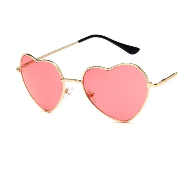 Womens Retro Color Gradient Love Sunglasses