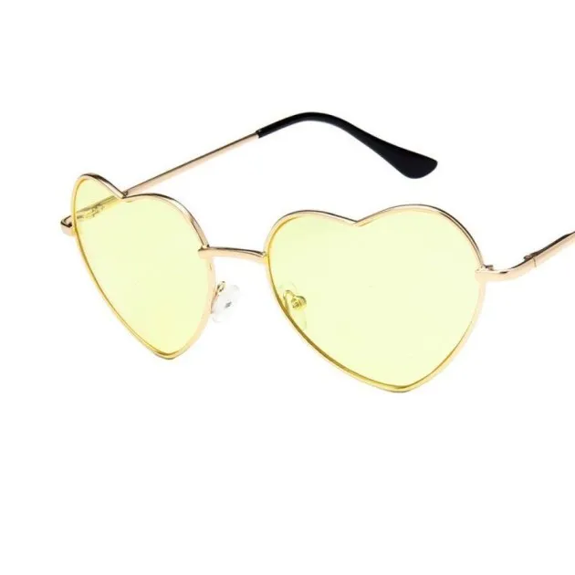 Womens Retro Color Gradient Love Sunglasses