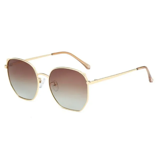 Lovely metal frame polarized color film Sunglasses