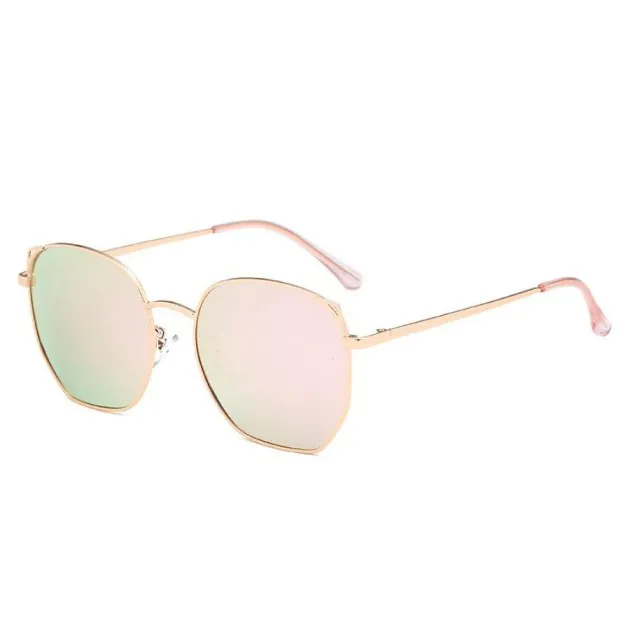 Lovely metal frame polarized color film Sunglasses