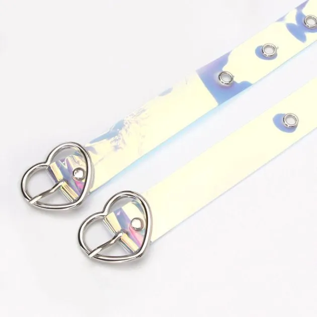 Explosive Pvc Transparent Colorful Eye Belt, Trendy All-Match Decorative Belt