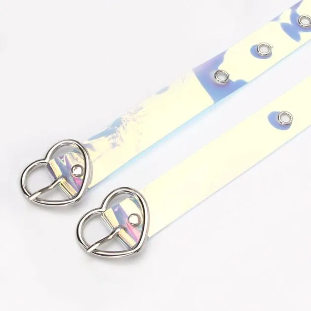 Pvc Transparent Colorful Eye Belt, Trendy All-Match Decorative Belt