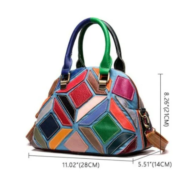 Head Layer Color Leather Cross - Slung Handbag