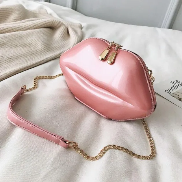 Bolso de hombro pequeño con cadena de moda Labios
