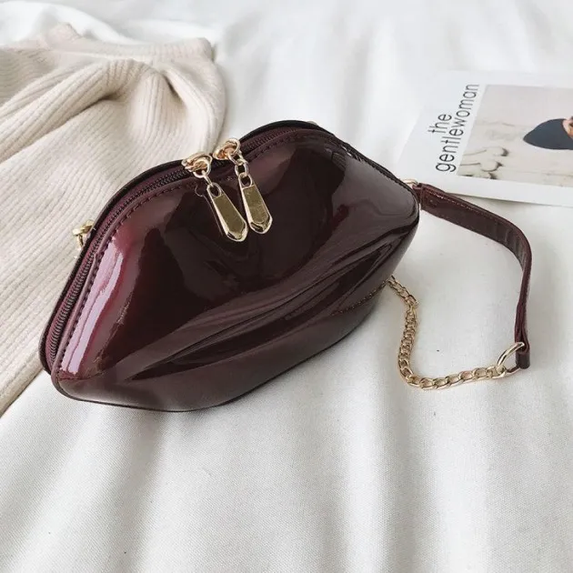 Bolso de hombro pequeño con cadena de moda Labios