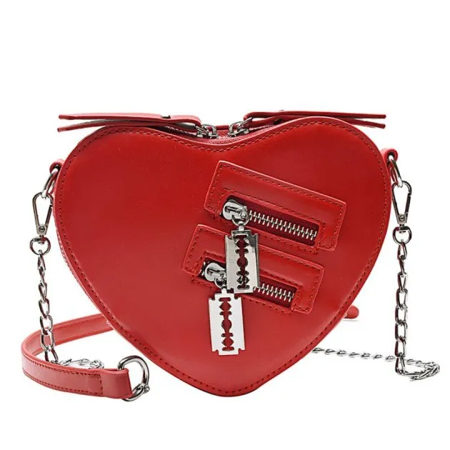 Creative sexy heart chain small satchel