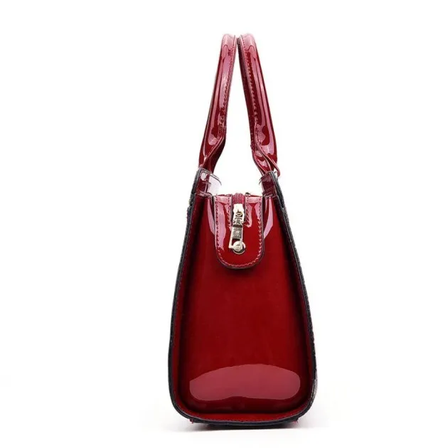 Crocodile Print Smiley One-Shoulder Cross Bag