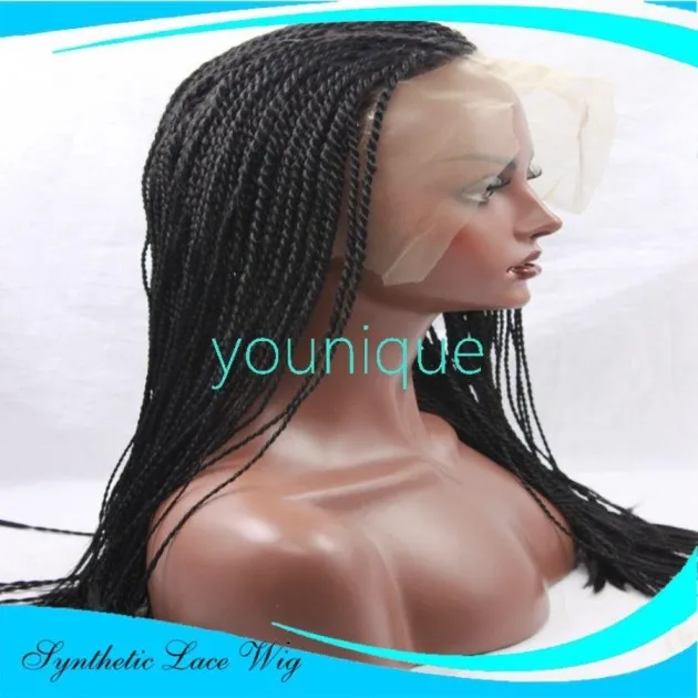 2-strand braids front lace wig Naomi