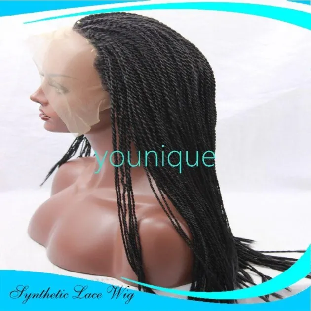 2-strand braids front lace wig Naomi