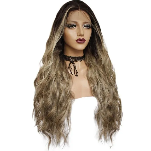 Valentina front lace gradient long curly wig