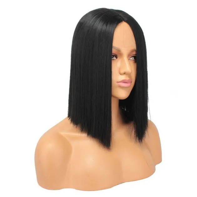 Nevaeh Black Short Straight Hair Front Lace Wig