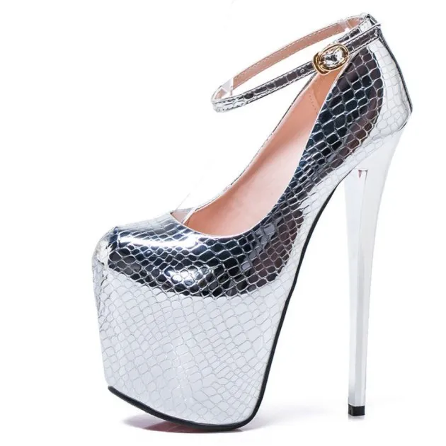 Emery Super Stiletto glanzende plateauschoenen