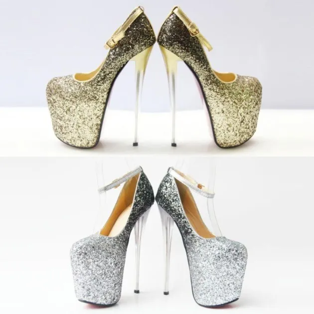 Quinn Super High Stiletto Heel 19cm Sequins Nightclub