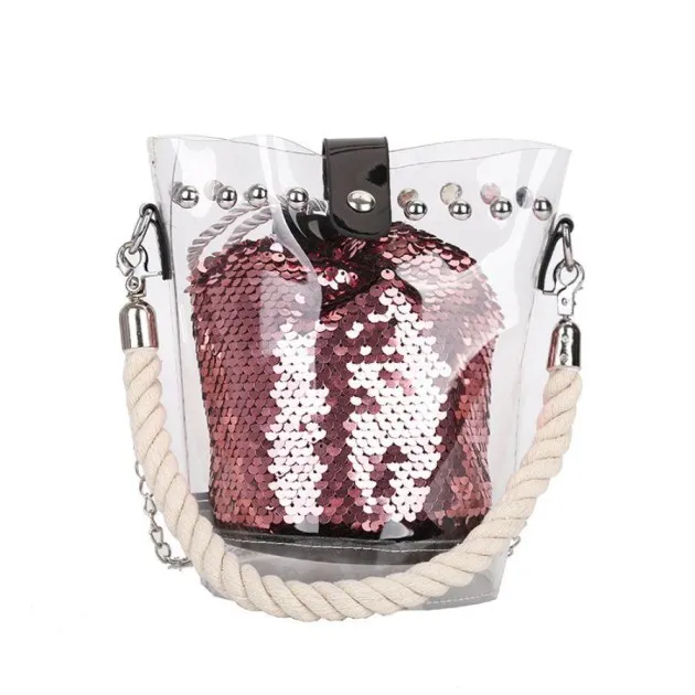 Sequin bag in Transparent