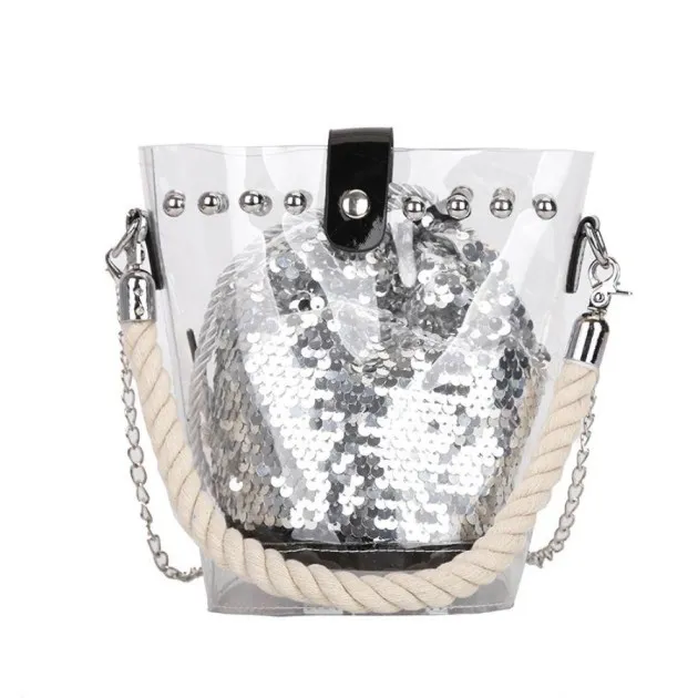 Sequin bag in Transparent