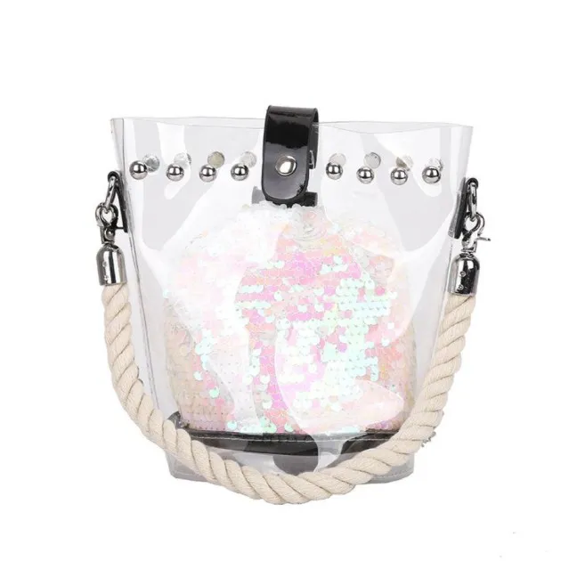 Sequin bag in Transparent