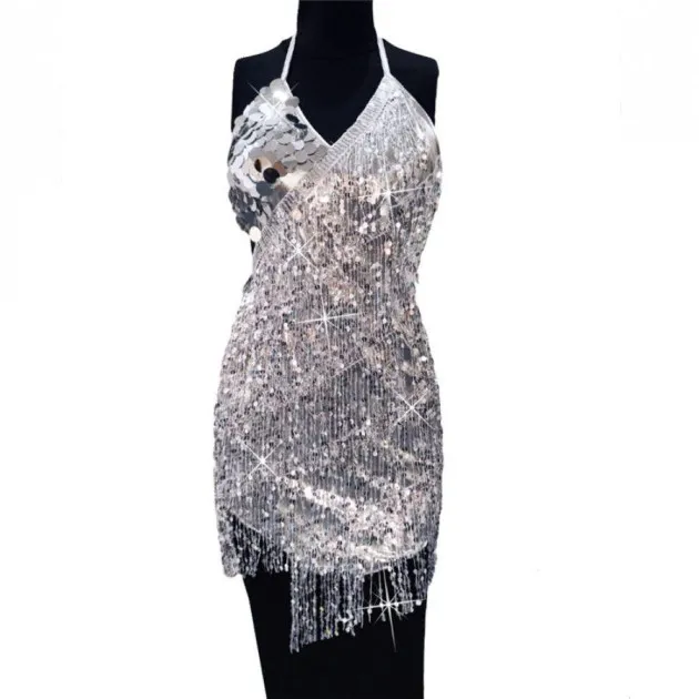 Sequined fringed dress Liliana