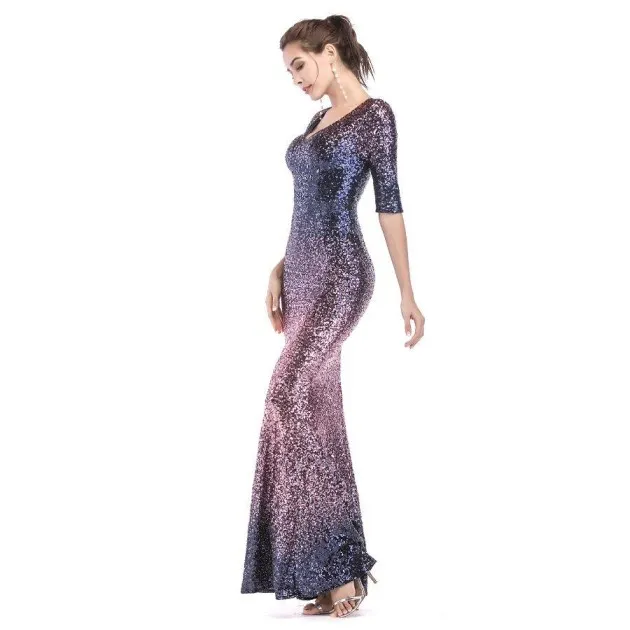 Slim dress fishtail sequins Adalynn