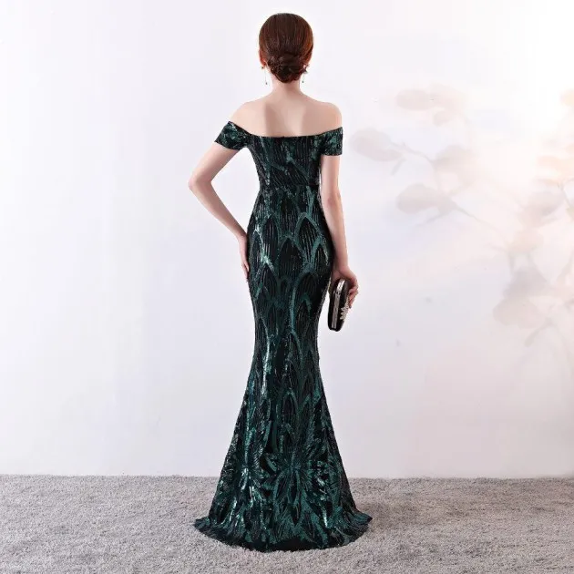 Fishtail sequined evening dress Kaylee