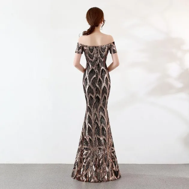 Fishtail sequined evening dress Kaylee
