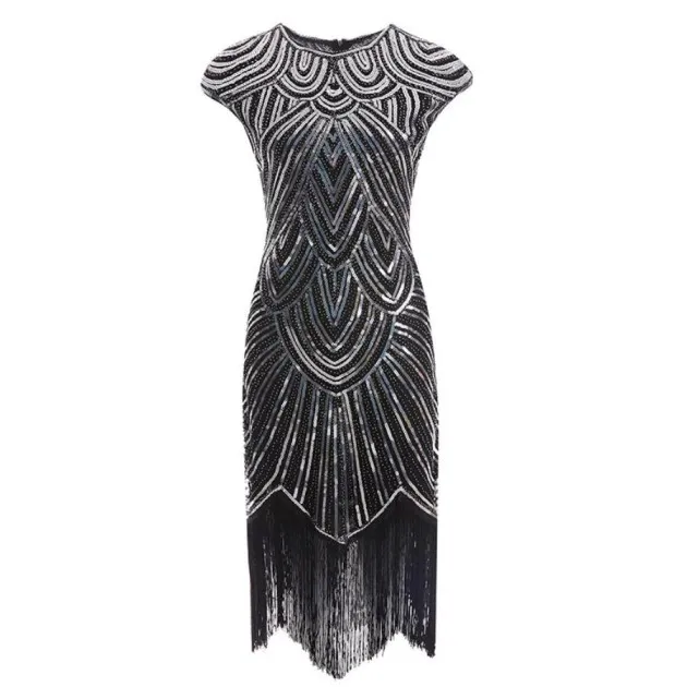 Fringed braid sequin dress Great Gatsby