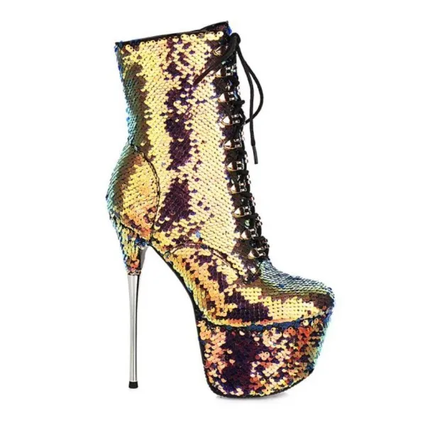 Iris Gradient Sequined Boots