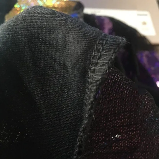 Striped multicolor sequined hip dress Ayla