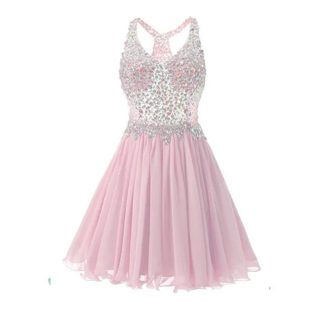 Evening Dress Spring Short Sequined Mesh Small Dress Khloe