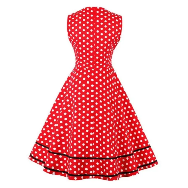 Square collar polka dot retro dress