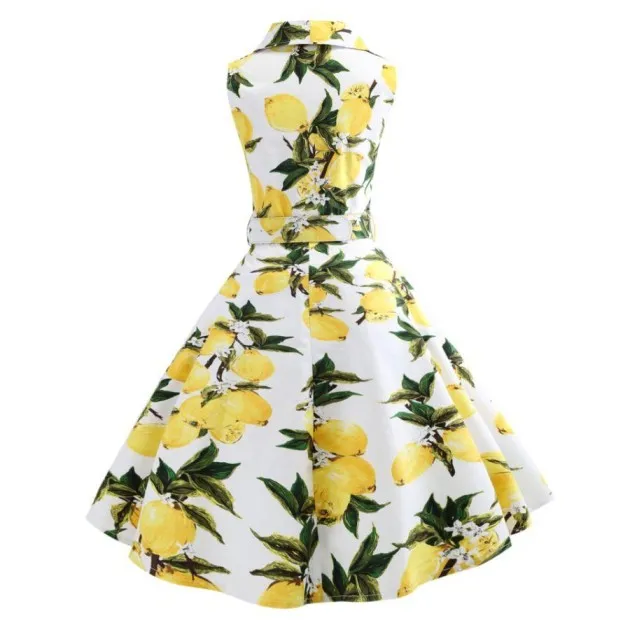 Printed lapel dress