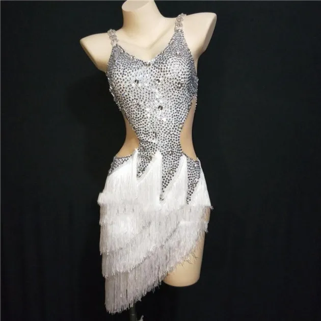 Latin Dance Dress Fringed Dress