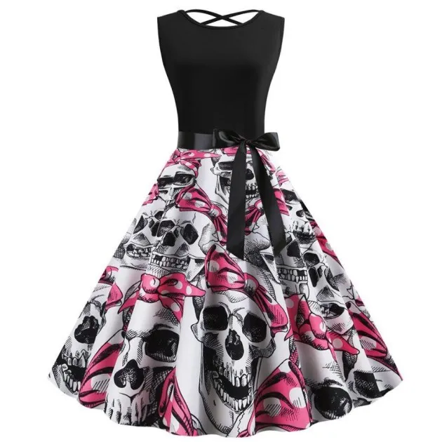 Mouwloze Halloween-jurk met print