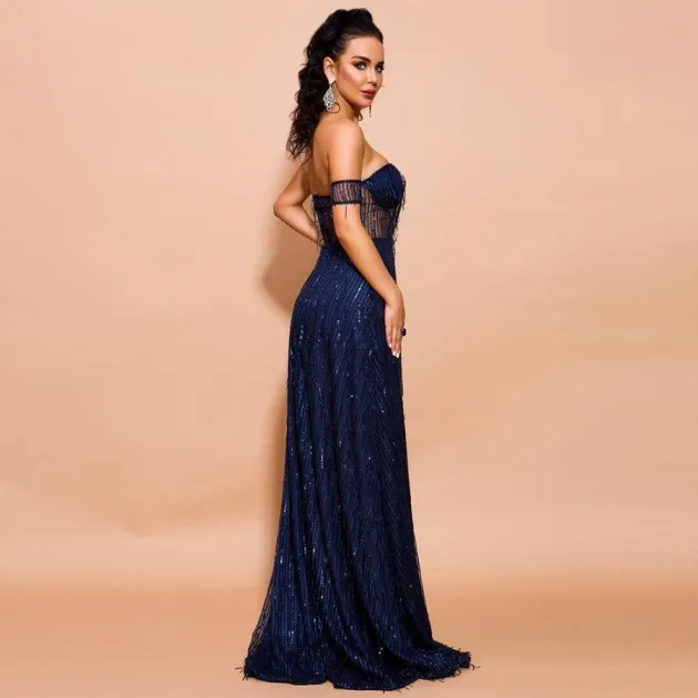 Margaret Backless fringed dress