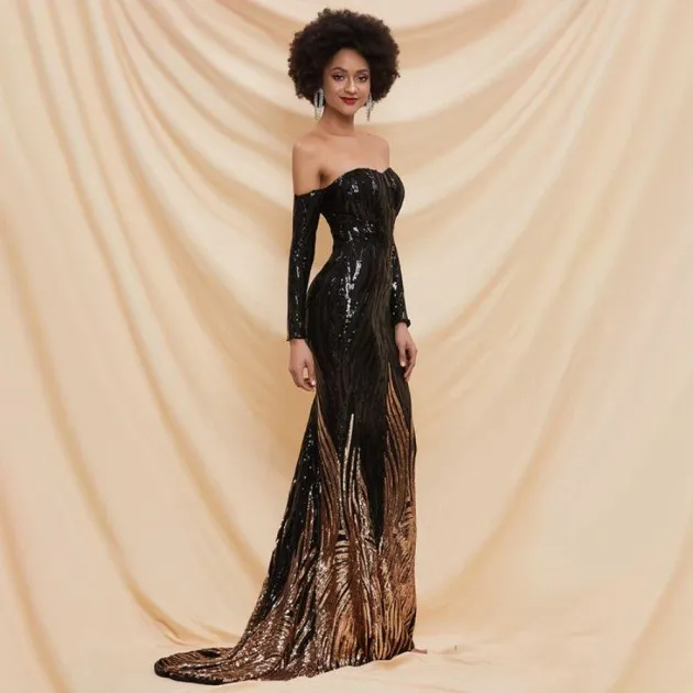 Tube top and shoulder evening dress Iris