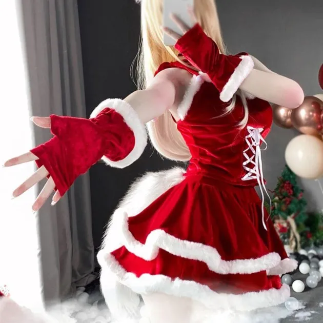 Traje de Navidad vestido de Navidad cosplay